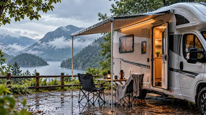 Euromotorhome - Viajar en autocaravana con lluvia: consejos para disfrutar del viaje